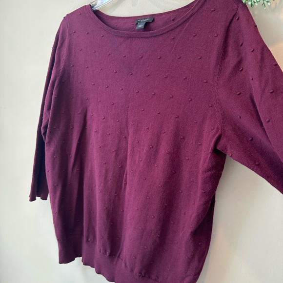 Ann Taylor Rich Plum Crew Neck Sweater - Picture 6 of 9